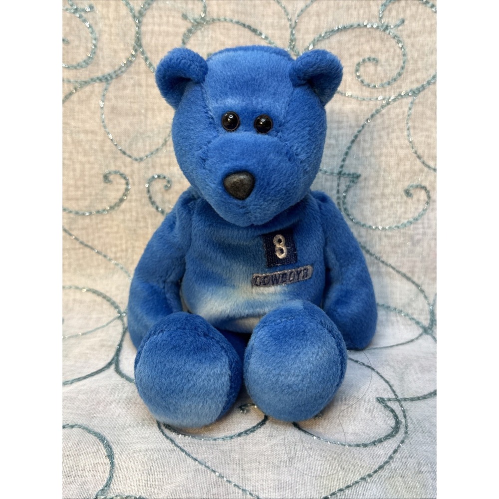 Vintage 1999 Limited Treasures Troy Aikman #8 Pro Platinum Bear 9" Plush